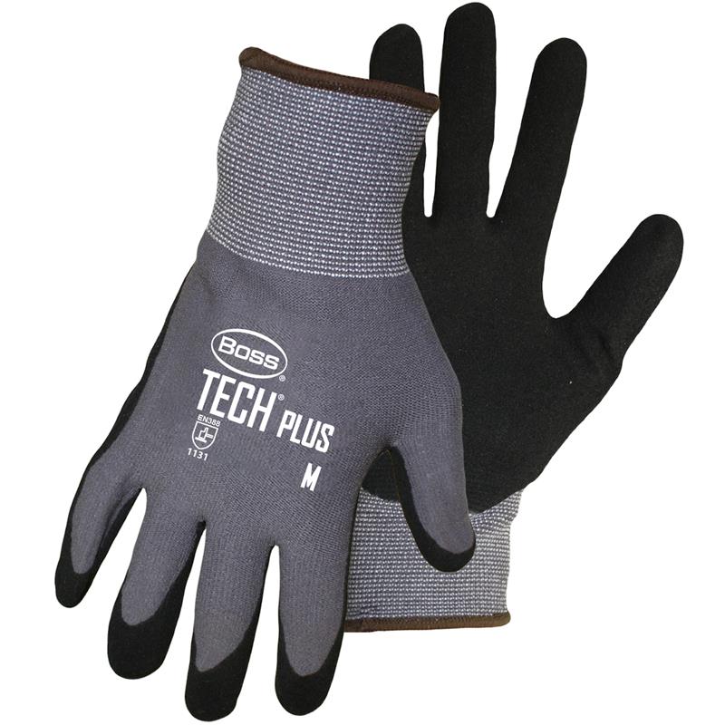BOSS TECH PLUS MICROSURFACE NITRILE - Nitrile Coated Gloves